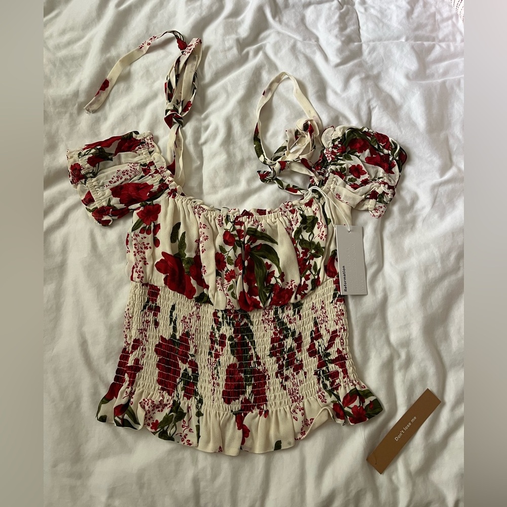 Reformation Ryeton Top in Georgette